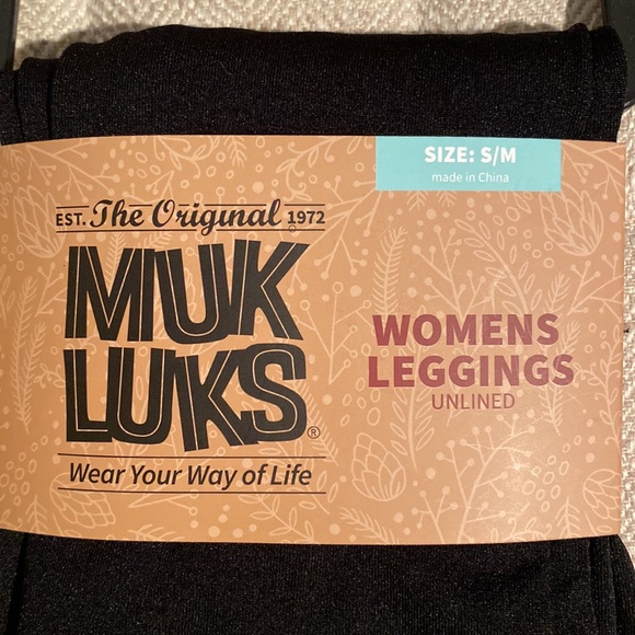 Muk Luks unlined Black Leggings. Ladies Size Small. - Picture 3 of 3